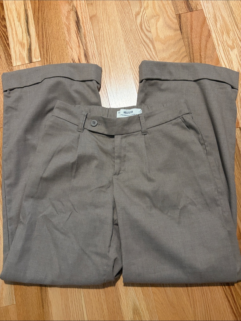 Hollister Women's Straight-Leg Dress Trousers — Taupe Brown